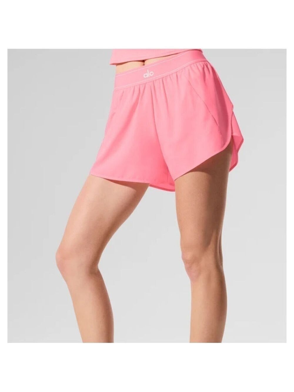 ALO Yoga Neon Bubblegum Pink Match Point Shorts NWT tenniscore - Picture 3 of 9